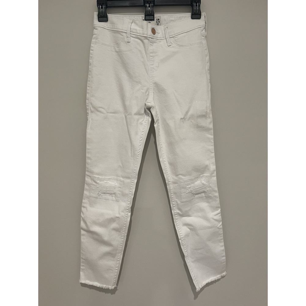 Abercrombie Kids Girls Pull On Jean Legging Ankle, Size 15/16 White
